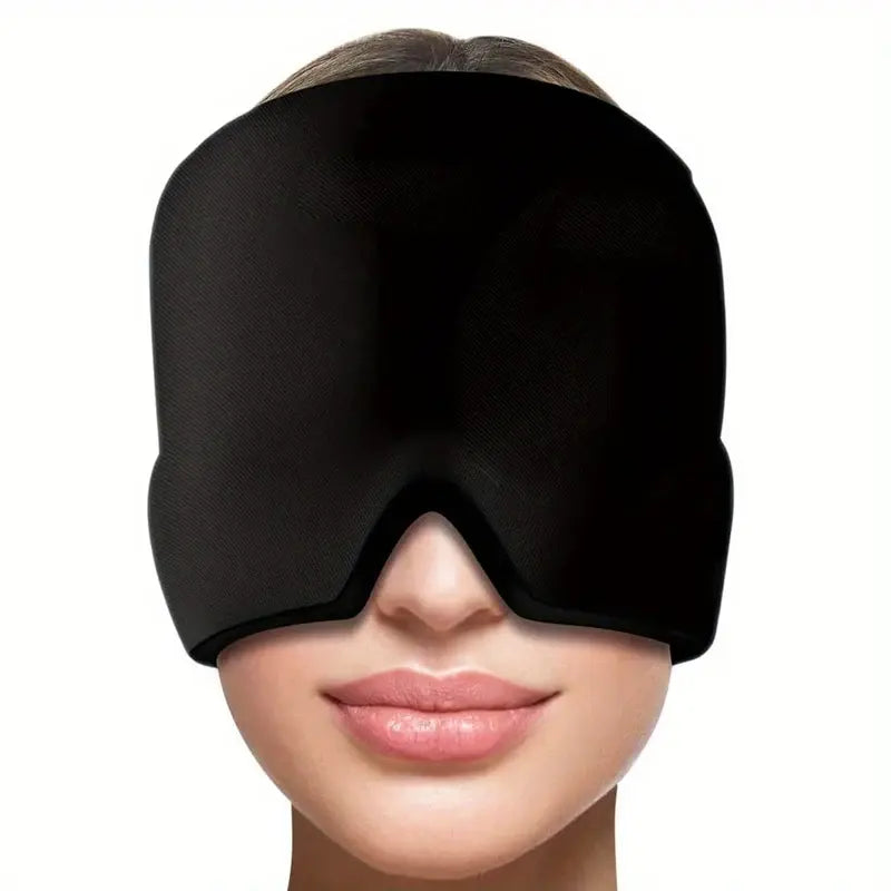 360 Gel Ice Migraine Relief Cap — Reusable Hot Cold Therapy Head Wrap for Headache, Sinus & Eye Pain